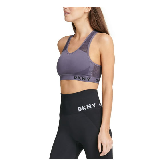 DKNY Sport Medium Impact Strappy Shoulders Shimmer Sports Bra 